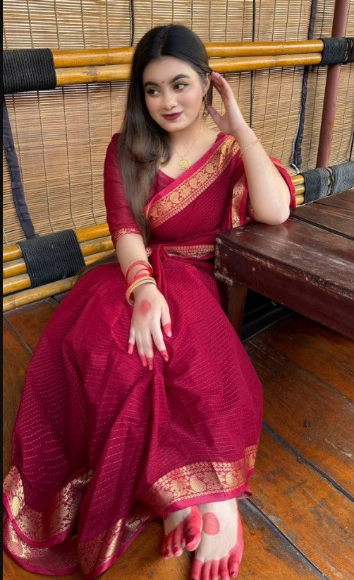 Check Sharee with running blause pcs