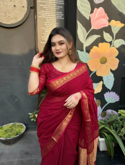 Check Sharee with running blause pcs