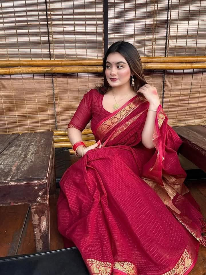 Check Sharee with running blause pcs