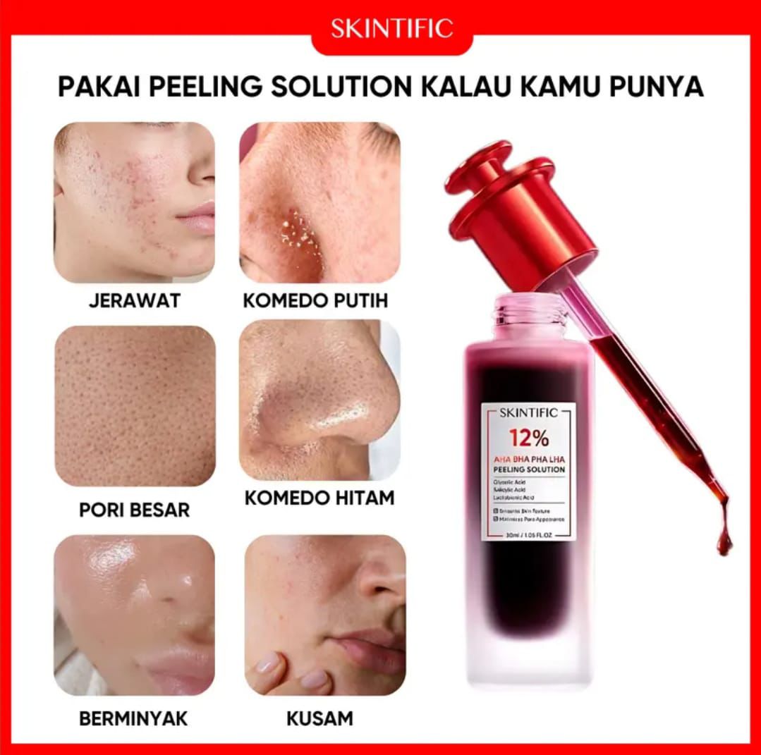 SKINTIFIC-12% AHA BHA PHA LHA Peeling Solution