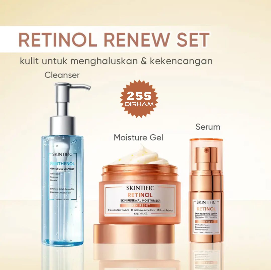 SKINTIFIC - 3pcs Paket-Skincare Retinol Renew Set |